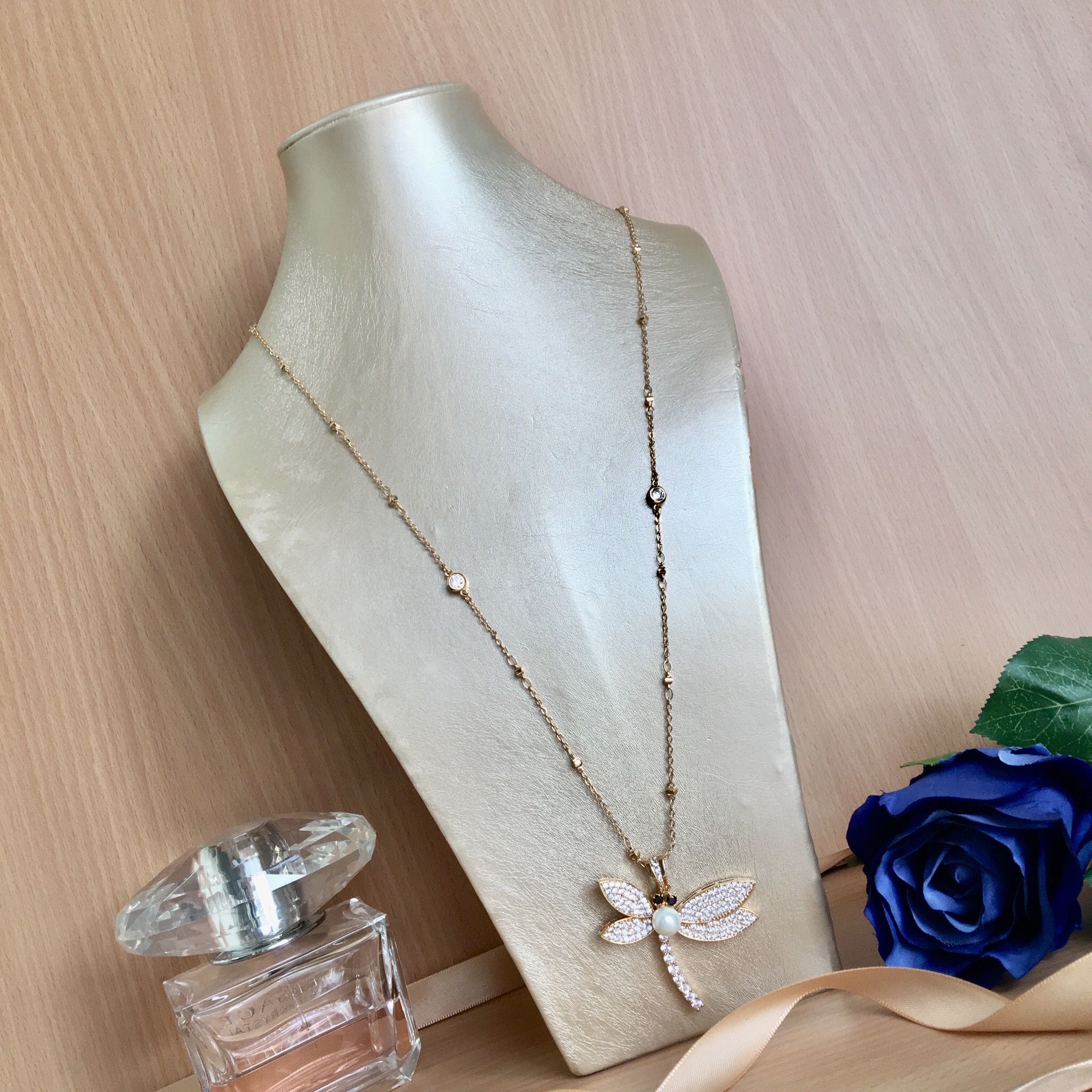 DÂY CHUYỀN DÀI CAO CẤP - CHUỒN CHUỒN VÀNG PHA LÊ (AA)