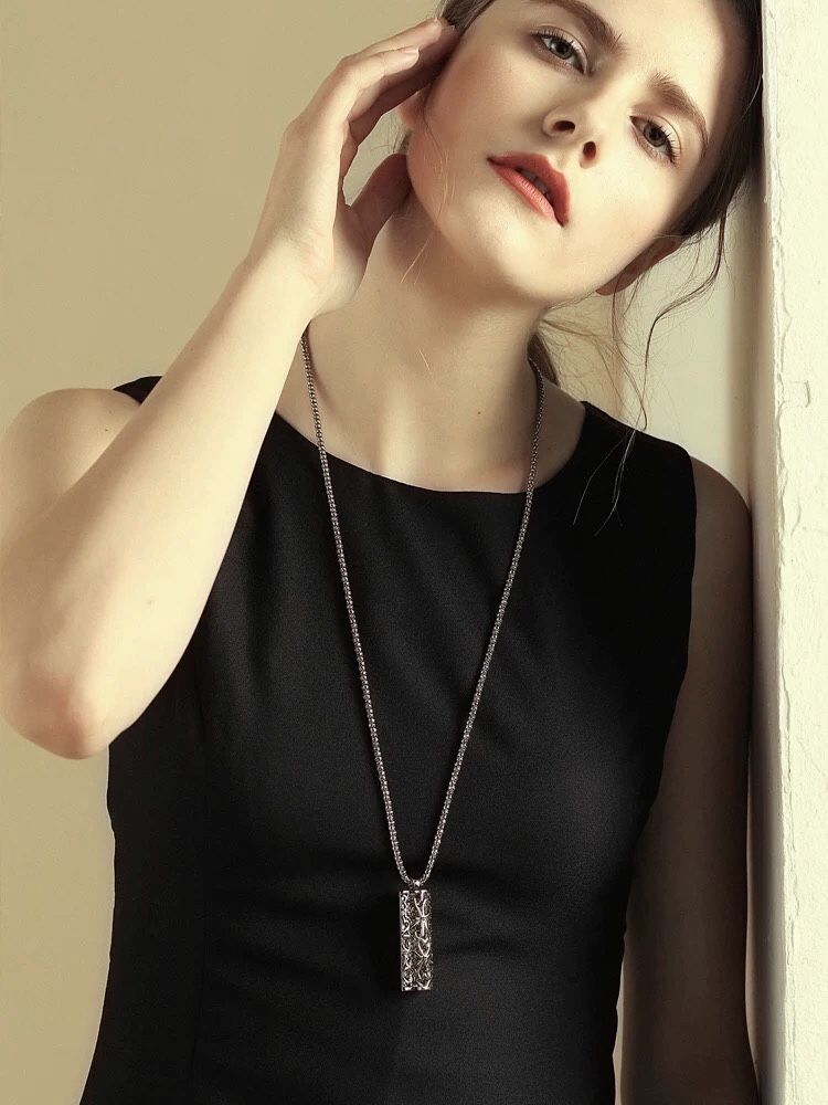 DÂY CHUYỀN DÀI CAO CẤP - ỐNG PHA LÊ TRÁI TIM (AA)