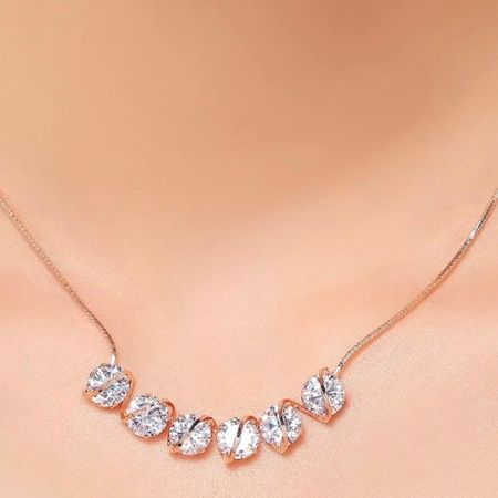DÂY CHUYỀN NGẮN - 6 VIÊN PHA LÊ