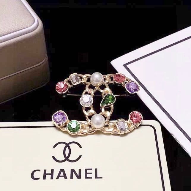 Cài Áo Nam, Nữ - Chanel Đá Pha Lê Màu Cao Cấp (AV)