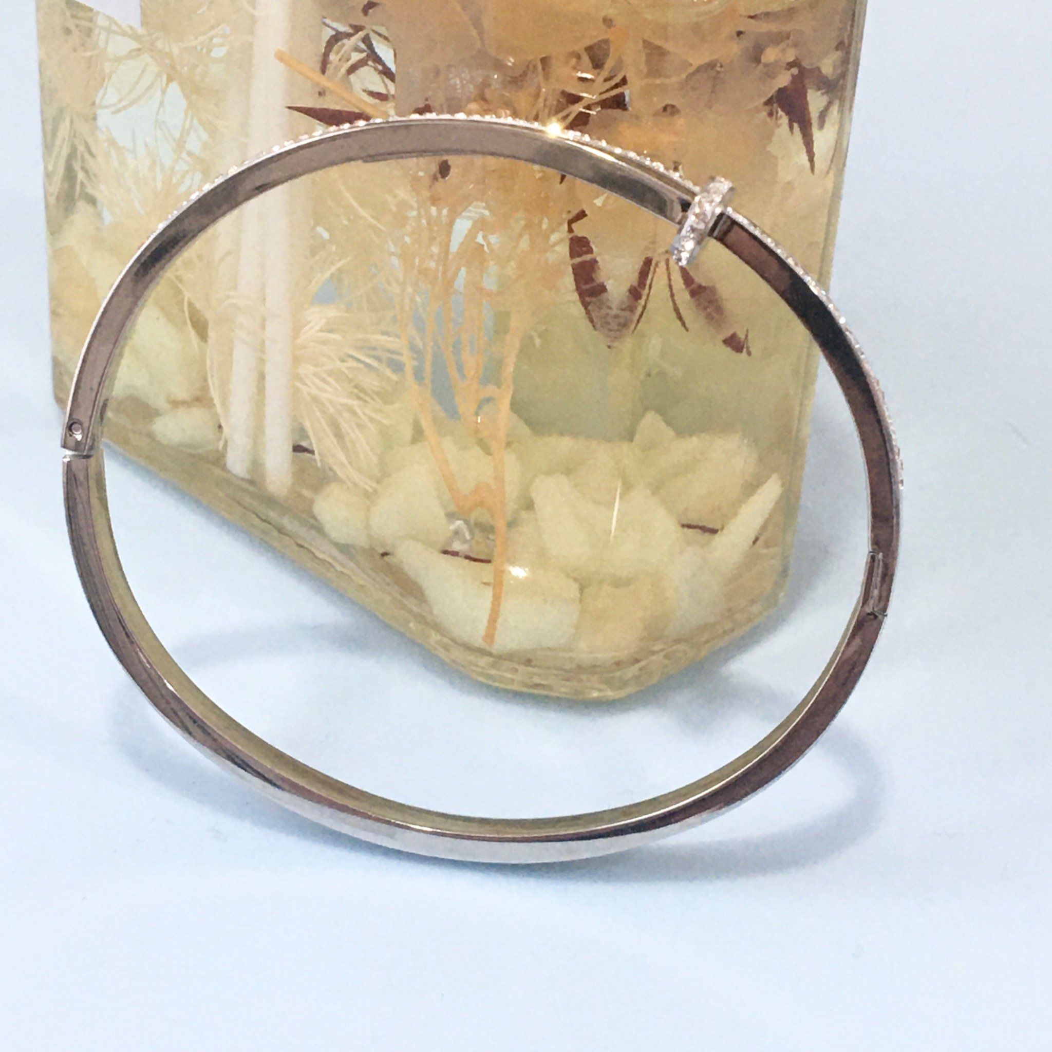 Bộ Trang Sức Cartier Titan Cao Cấp - Vòng Tay & Nhẫn Màu Trắng Pha Lê (AQ)