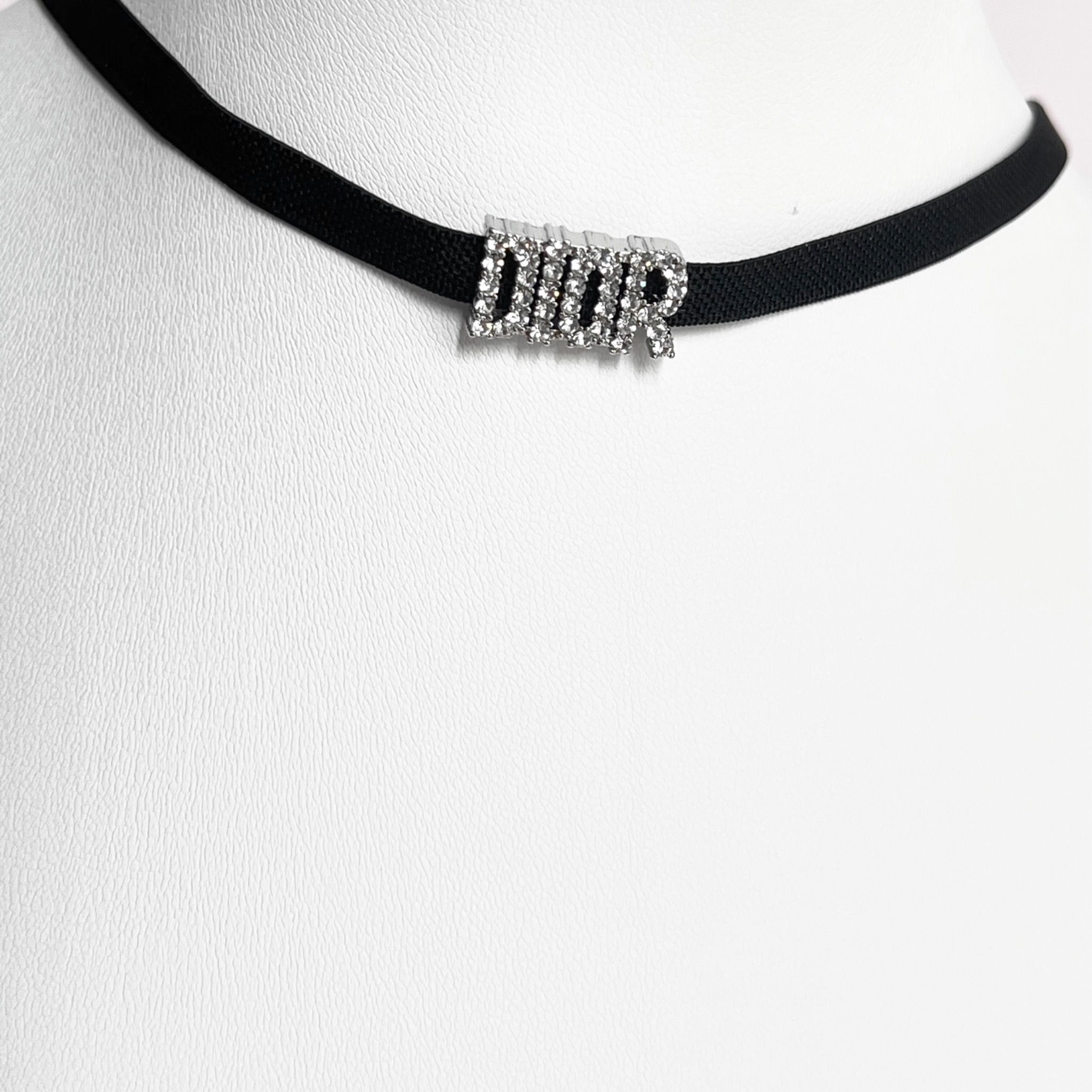 Dây Chuyền Choker - Dior Pha Lê Trắng (AK)