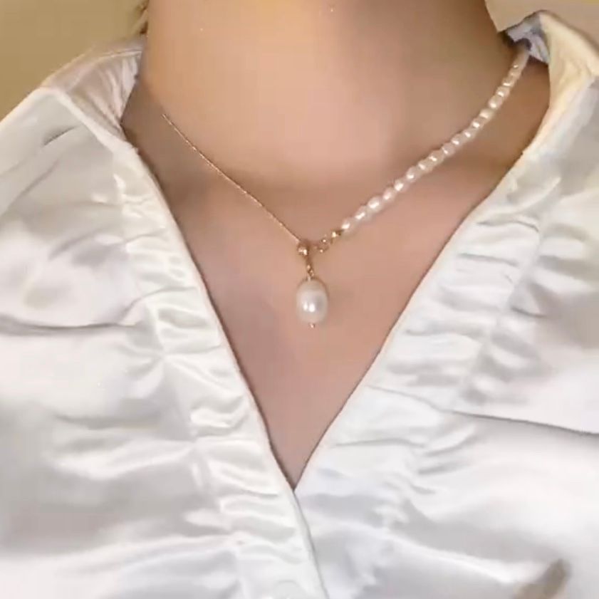Dây Chuyền Ngắn - Chuỗi Ngọc Trai Nước Ngọt Quý Phái ( Có 2 Kiểu Đeo )