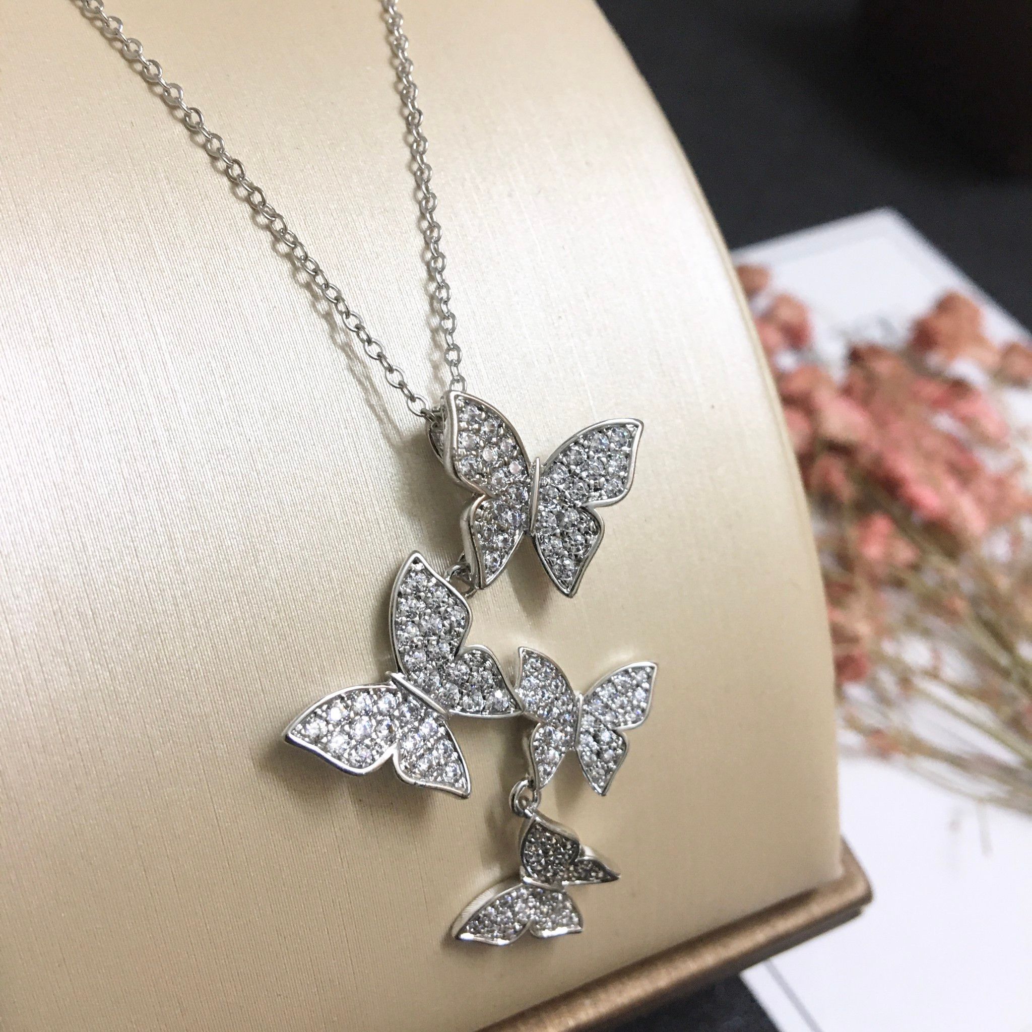 BỘ TRANG SỨC 2 ĐÔI BƯỚM XINH PHA LÊ (AA)