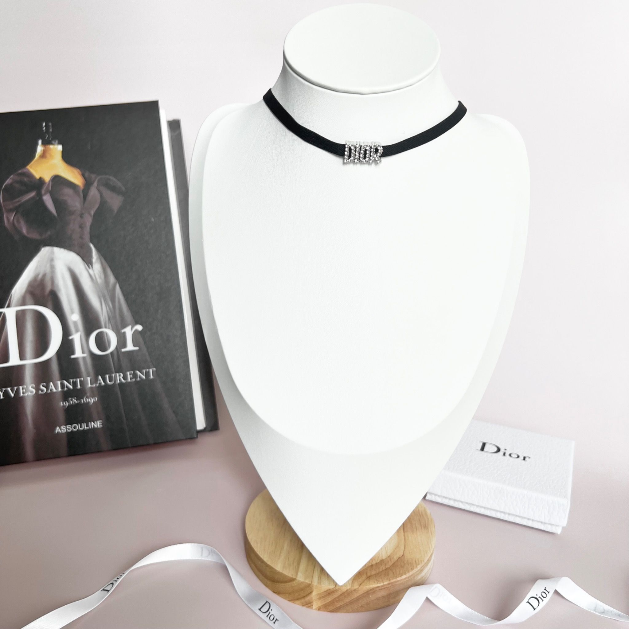 Dây Chuyền Choker - Dior Pha Lê Trắng (AK)