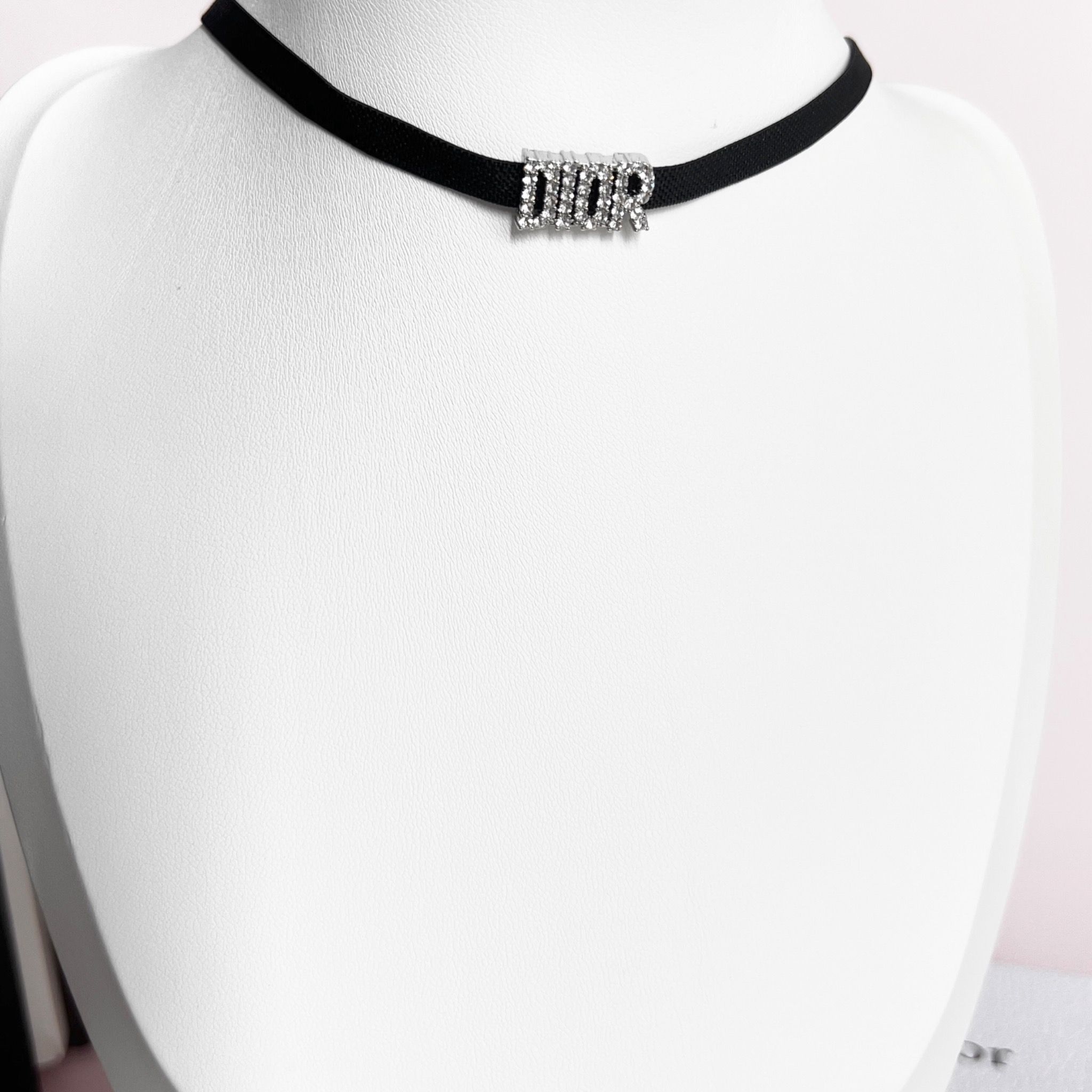 Dây Chuyền Choker - Dior Pha Lê Trắng (AK)