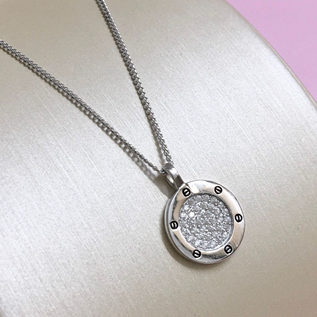 Bộ Trang Sức Bạc Cao Cấp - Cartier Ngọc Trai & Pha Lê Trắng