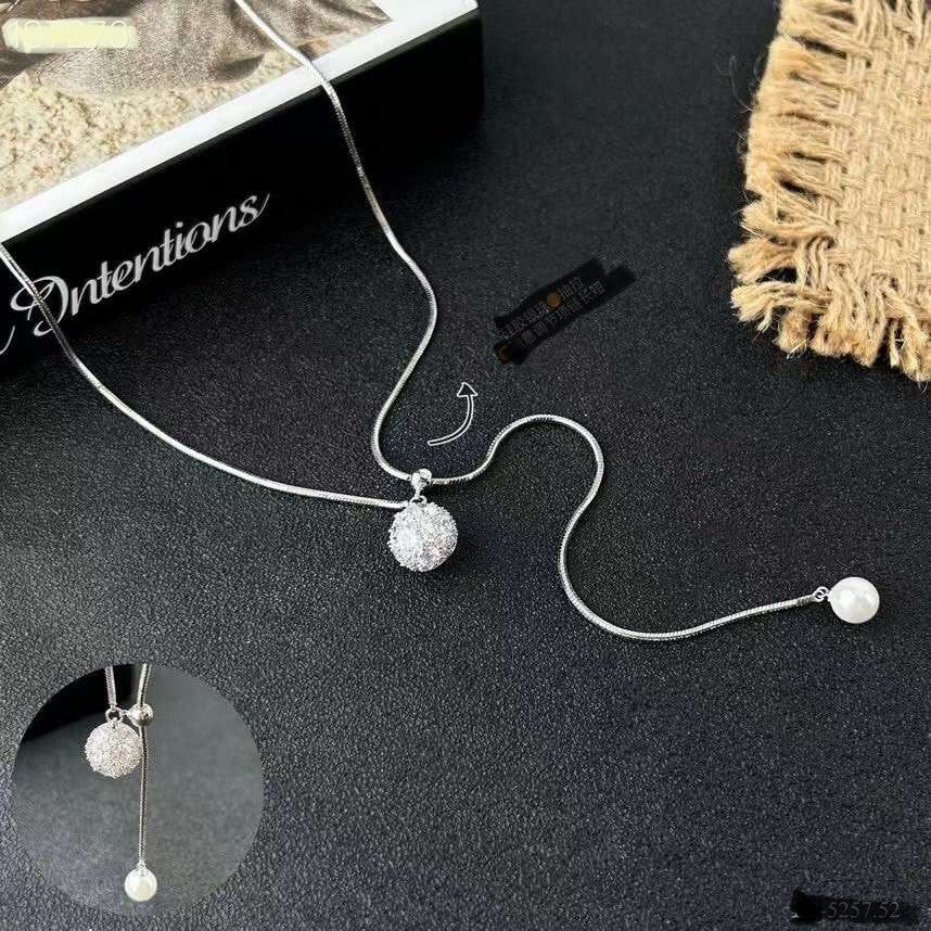 Dây Chuyền Dài Cao Cấp - Quả Cầu Pha Lê & Ngọc Trai Tinh Tế