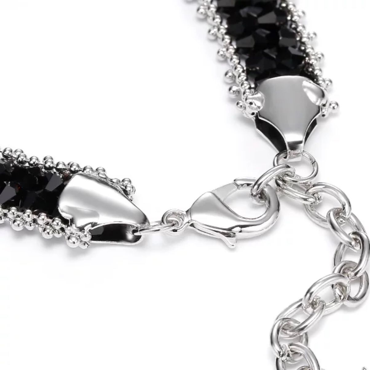 DÂY CHUYỀN NGẮN - CHOKER PHA LÊ ĐEN (AB)