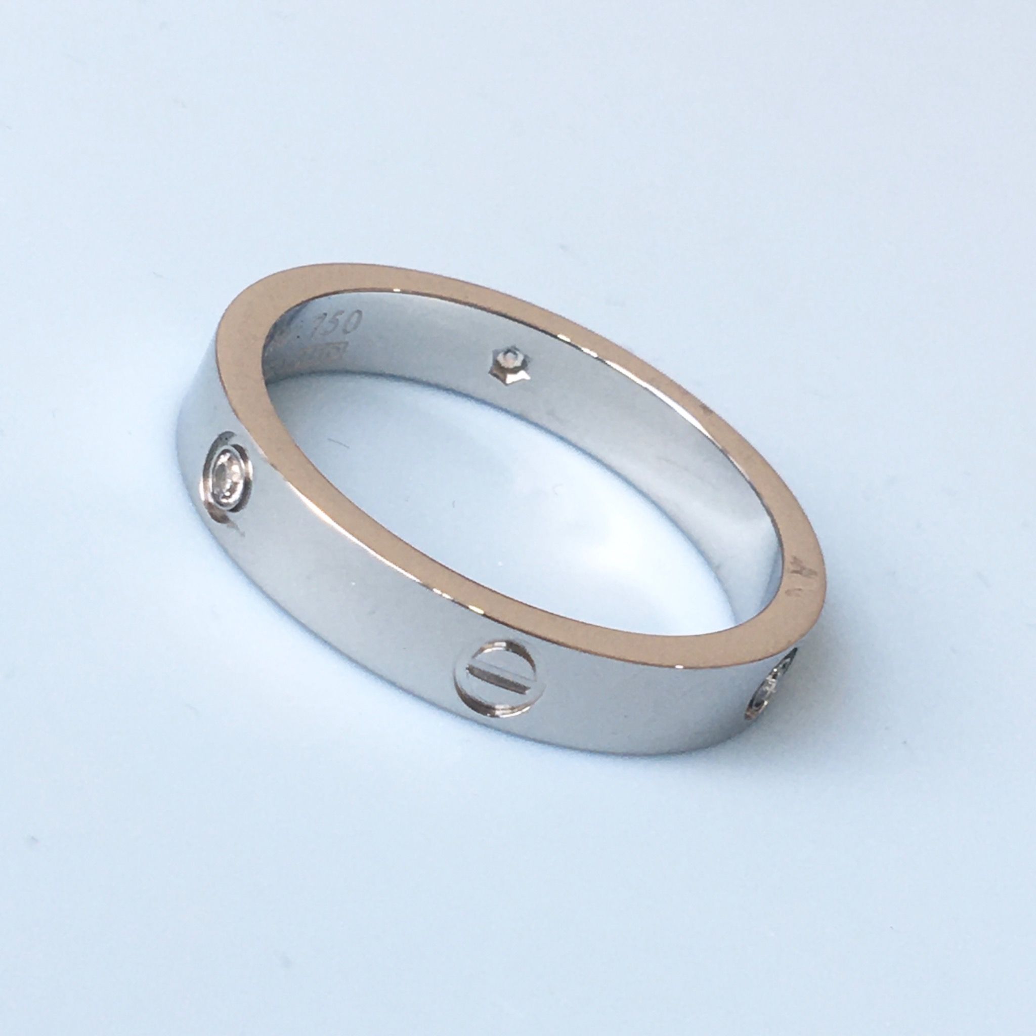 Nhẫn Nam, Nữ Titan Cao Cấp - Cartier Màu Trắng Pha Lê (AE)