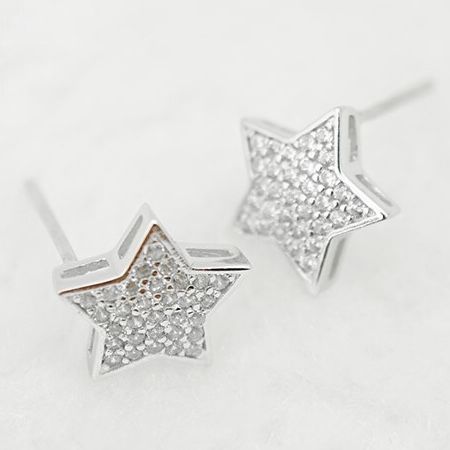 BÔNG TAI BẠC CAO CẤP - NGÔI SAO PHA LÊ (AE)