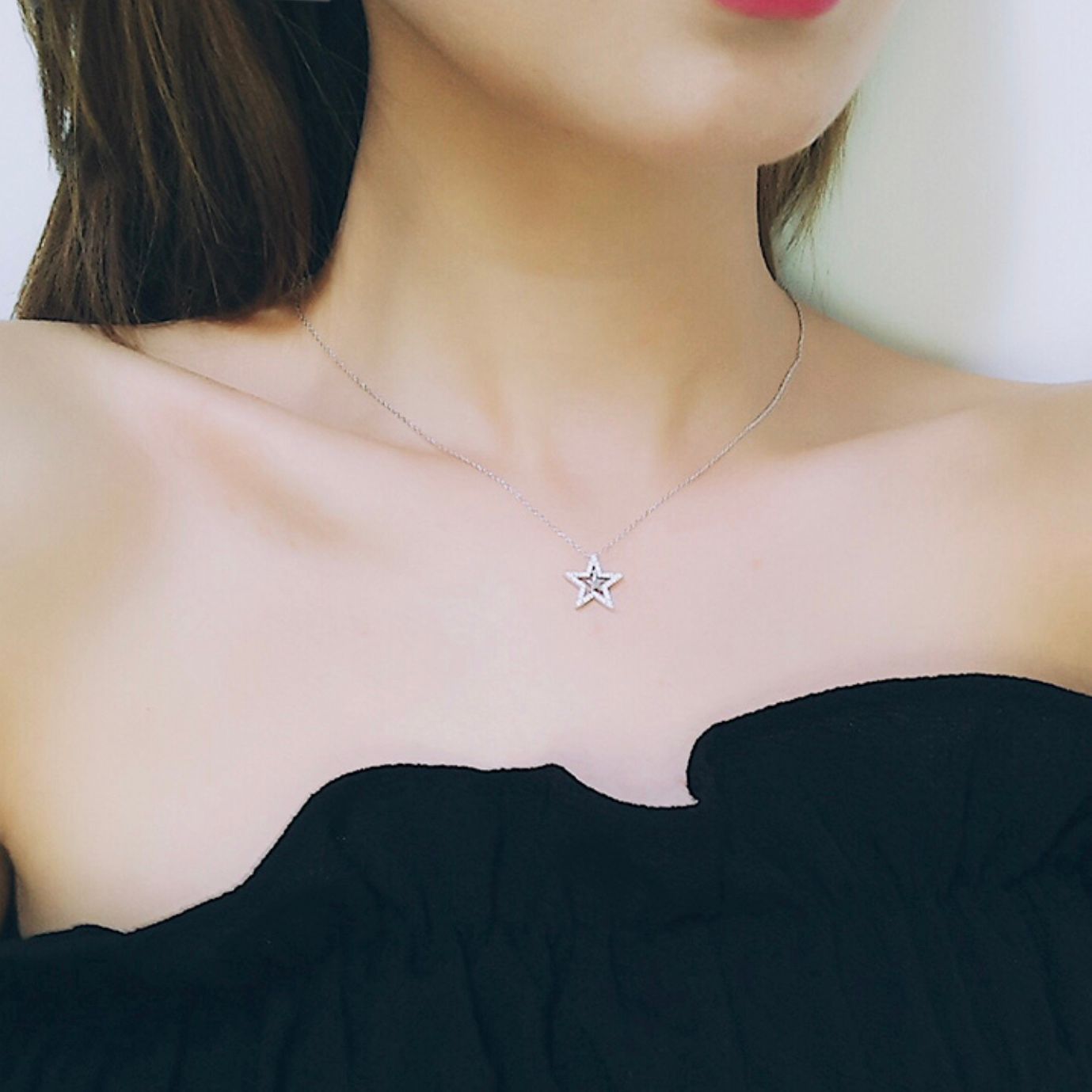 BỘ TRANG SỨC BẠC CAO CẤP - NGÔI SAO MAY MẮN PHA LÊ (AC)
