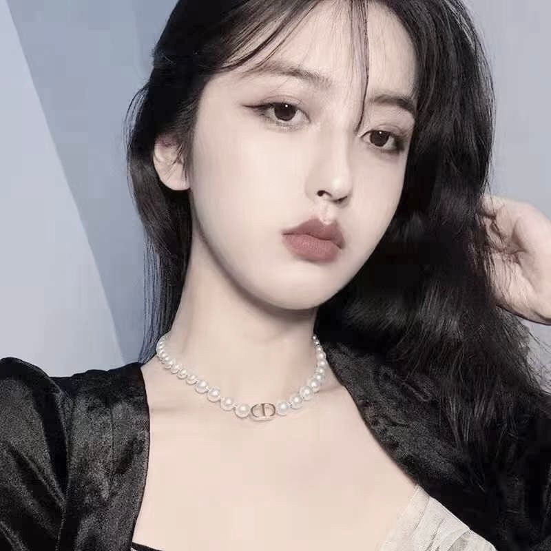 Vòng Cổ Choker Dior Ngọc Trai Màu Trắng Quý Phái