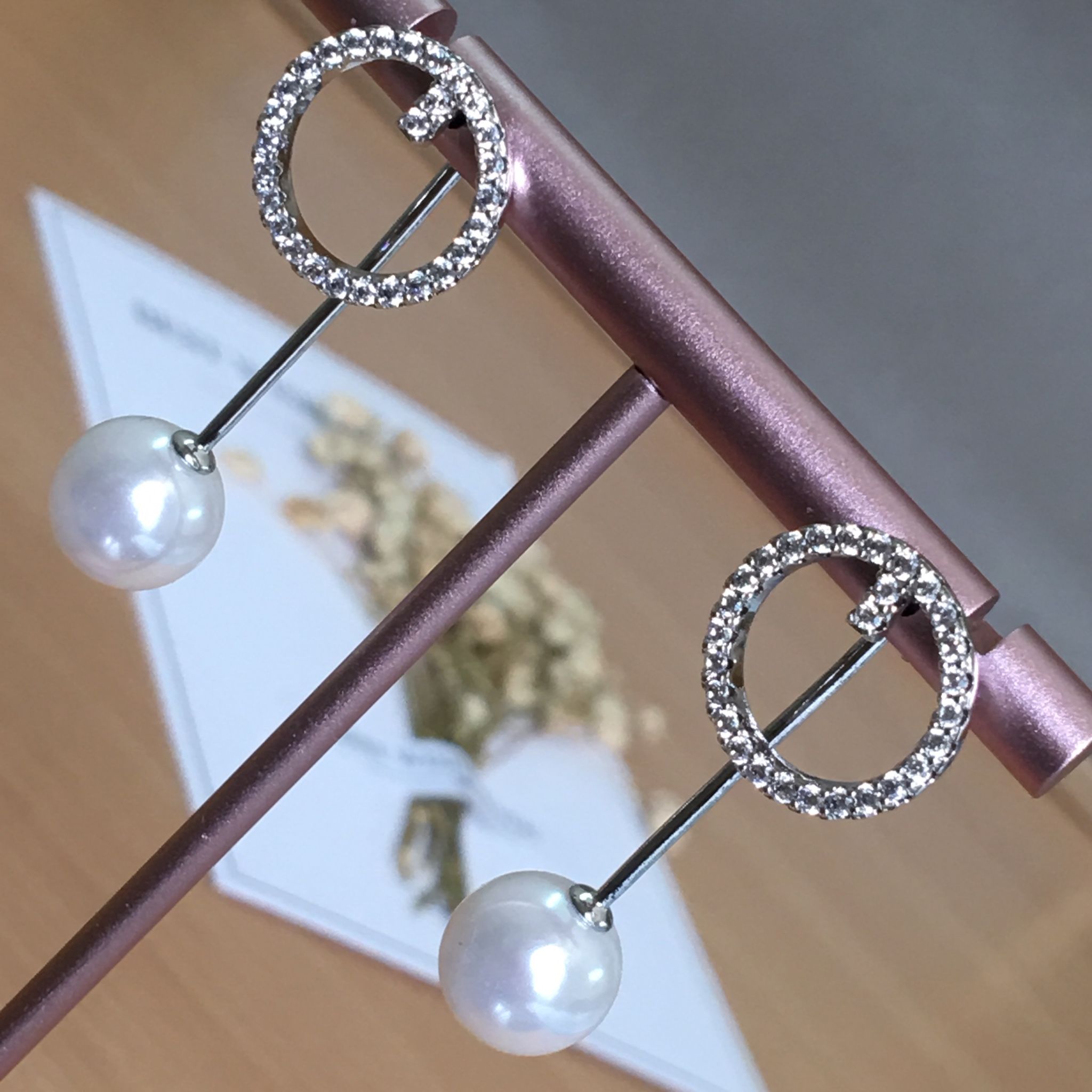 BÔNG TAI VÒNG TRÒN PHA LÊ & HẠT NGỌC - AF ( 3 KIỂU ĐEO )