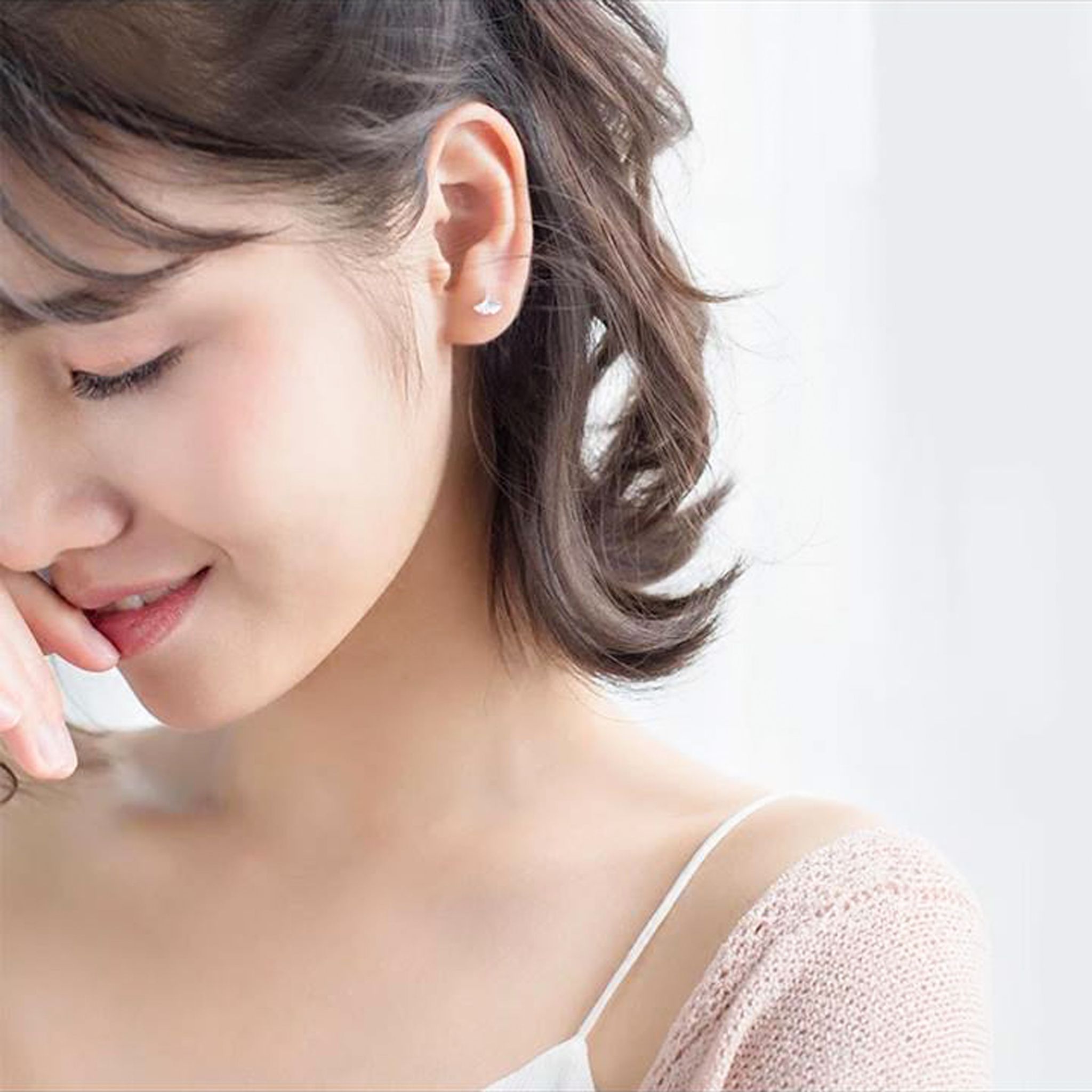 BÔNG TAI BẠC CAO CẤP - LÁ SEN (AA)