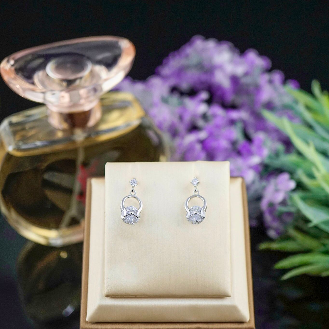 BÔNG TAI BẠC CAO CẤP - CHIẾC GIỎ PHA LÊ