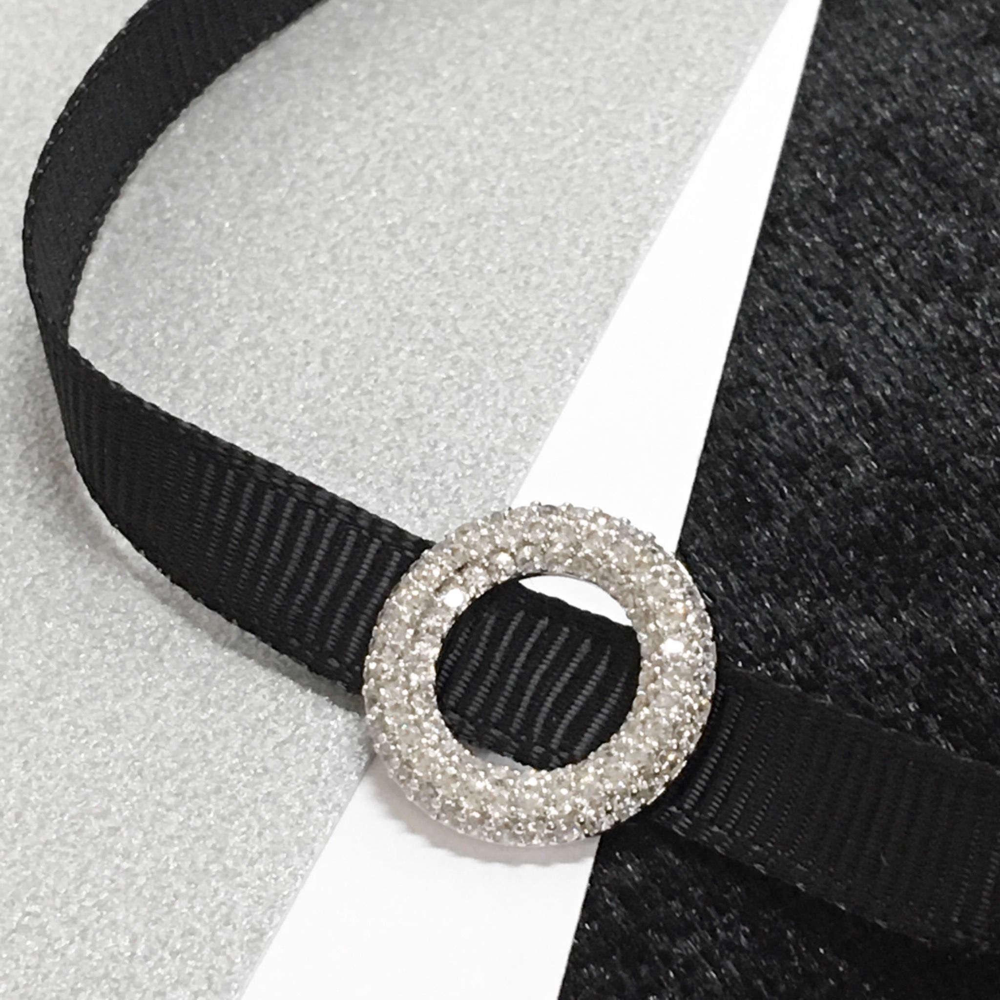 Dây Chuyền Ngắn - Choker Vòng Tròn Pha Lê Trắng (AE)