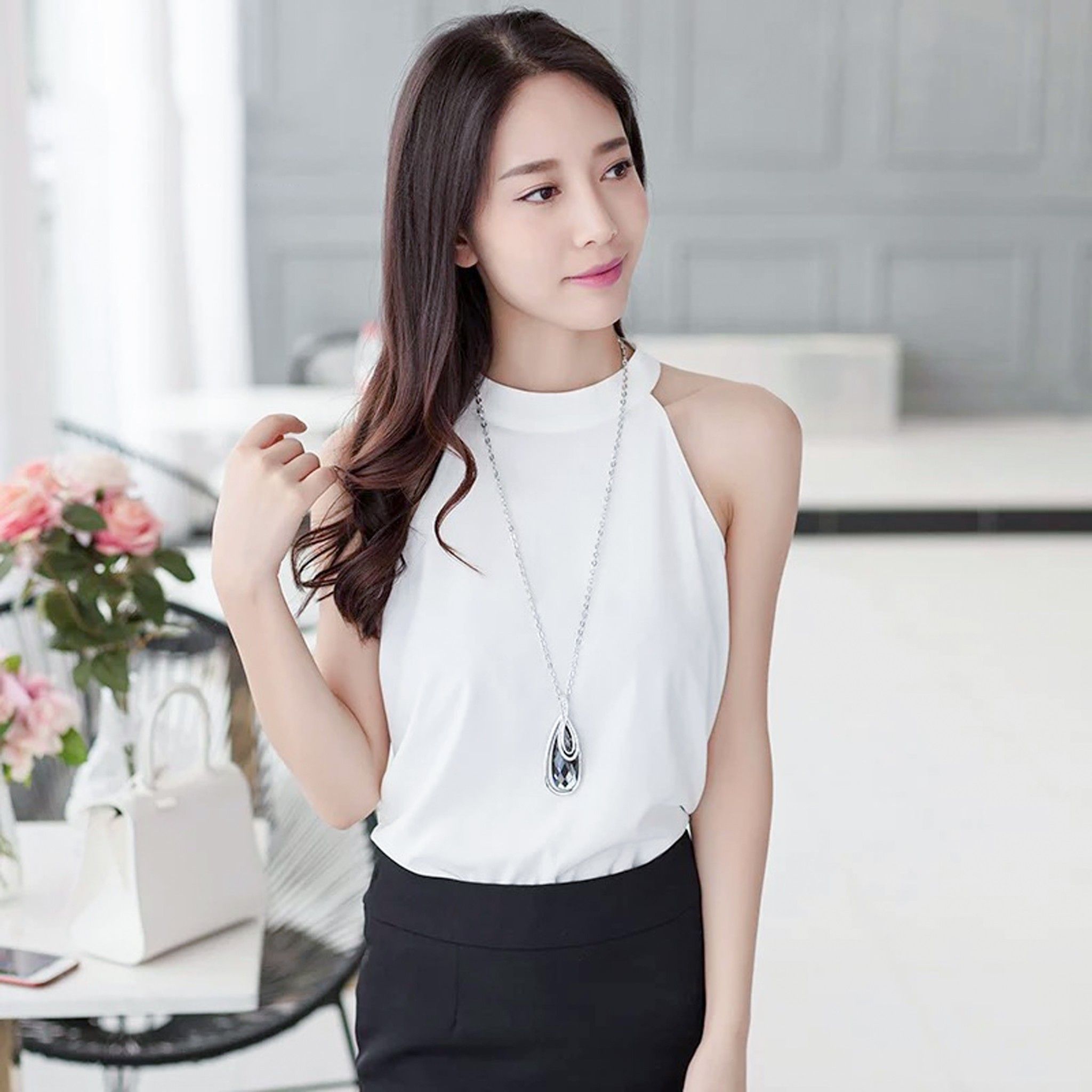 DÂY CHUYỀN DÀI CAO CẤP - GIỌT NƯỚC PHA LÊ (AB)