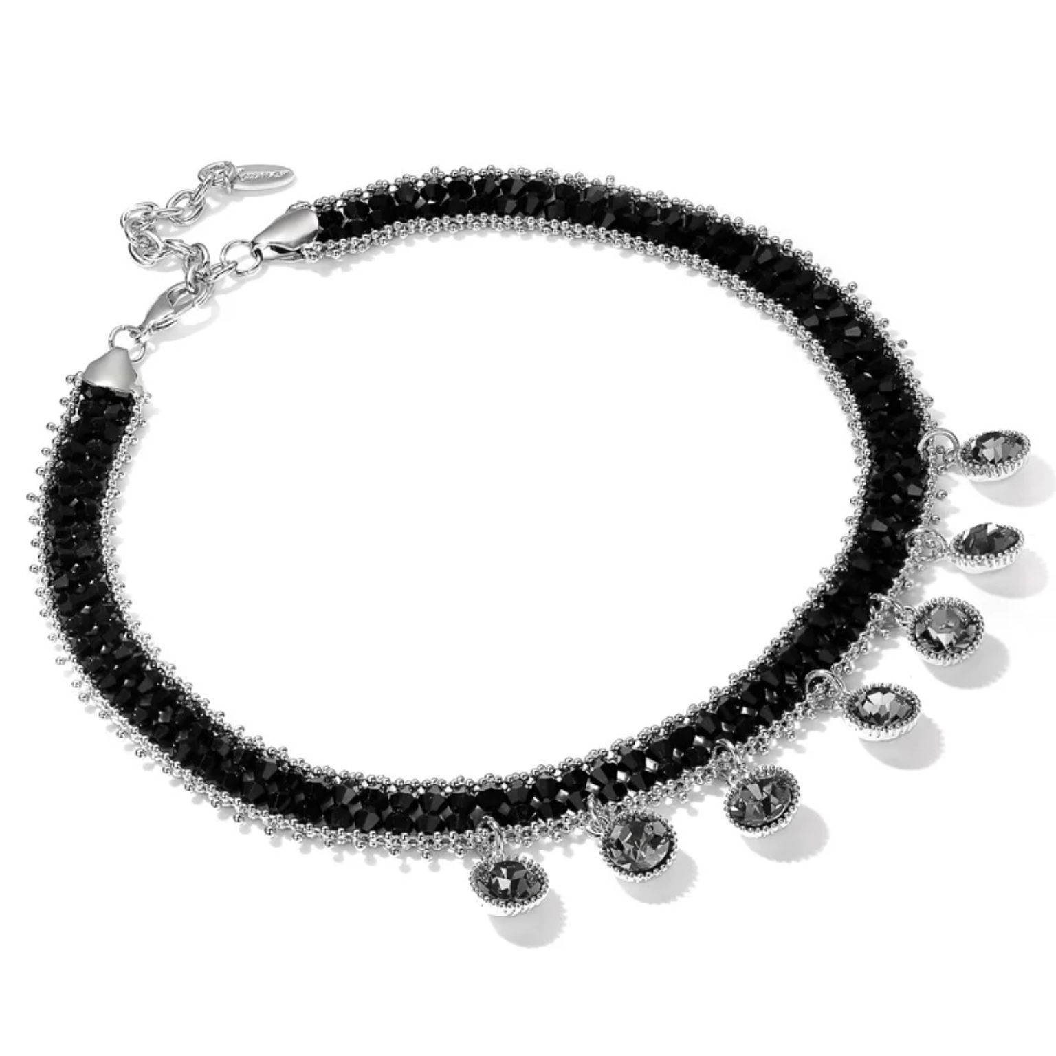 DÂY CHUYỀN NGẮN - CHOKER PHA LÊ ĐEN (AB)