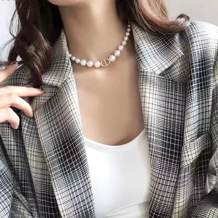  Bộ Trang Sức Di.oor Vàng - Vòng cổ Choker & Vòng Tay Ngọc Trai Quý Phái 