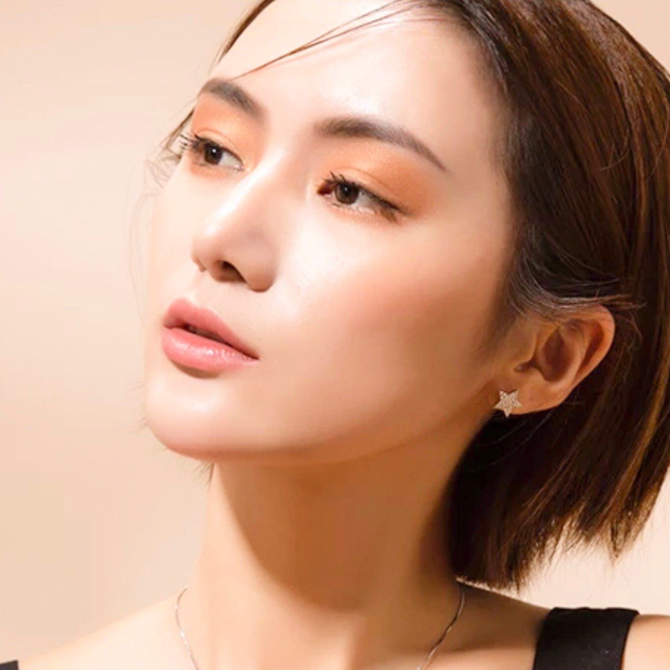 Bộ Trang Sức Bạc Cao Cấp - Ngôi Sao & Mặt Trăng Pha Lê (AD)