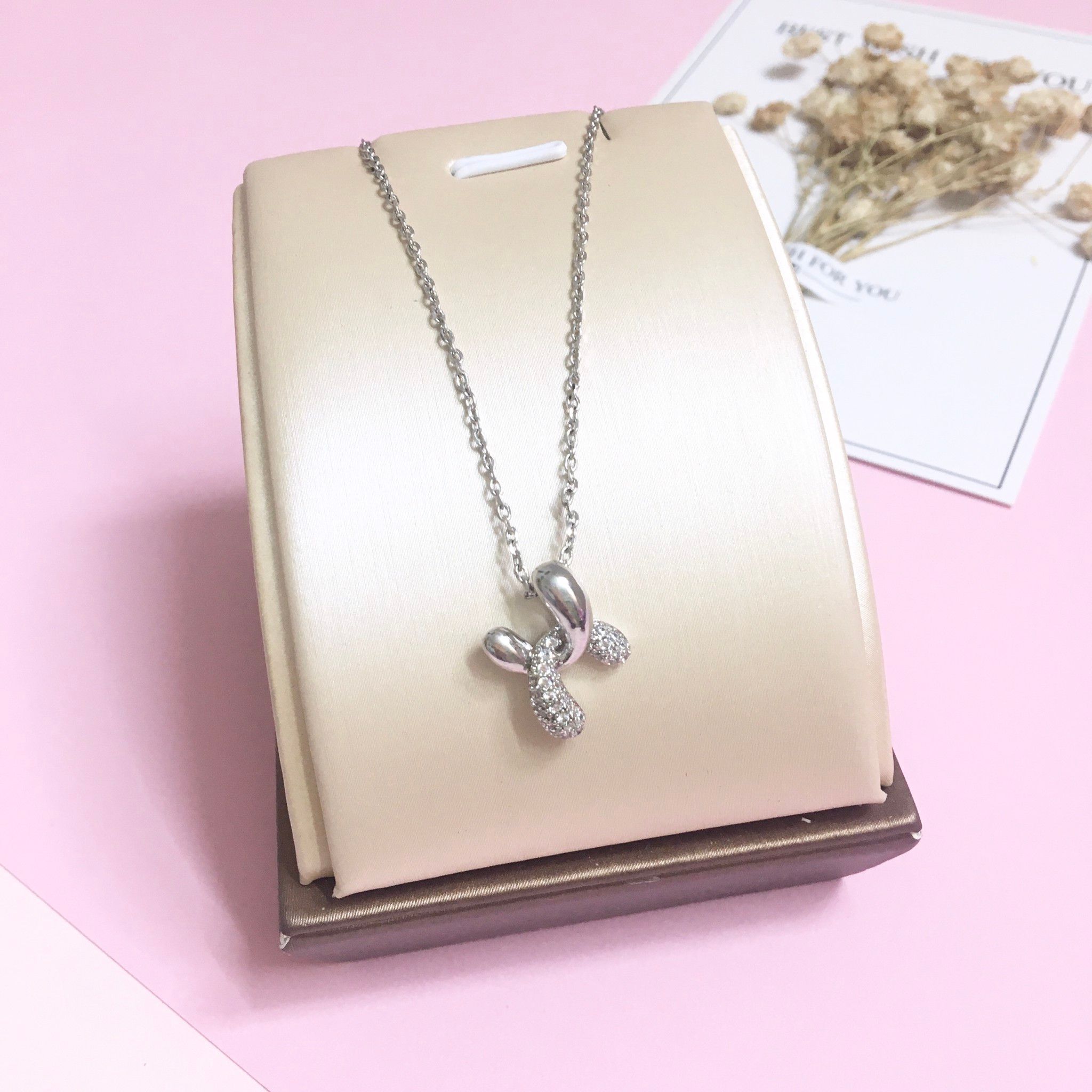 DÂY CHUYỀN BẠC CAO CẤP - NƠ PHA LÊ (AA)