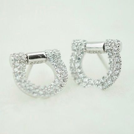 BÔNG TAI BẠC CAO CẤP - NỬA VÒNG TRÒN PHA LÊ (AO)