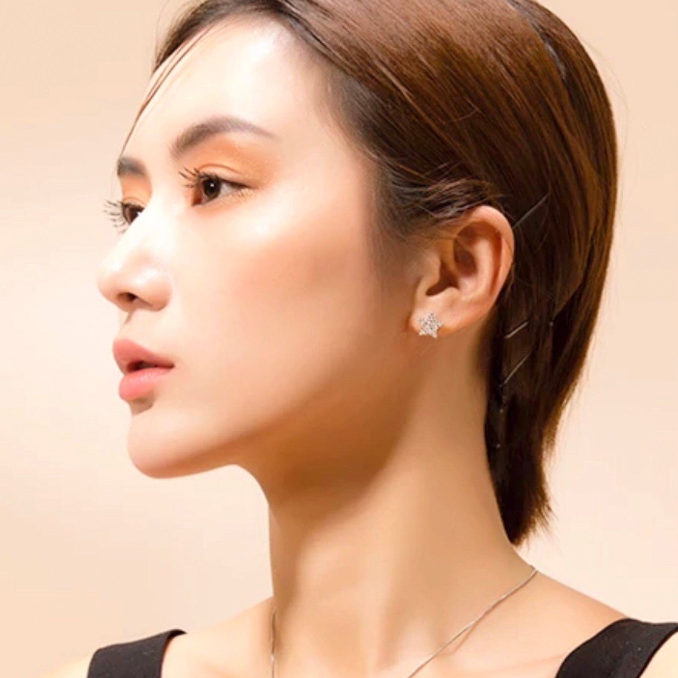 BÔNG TAI BẠC CAO CẤP - NGÔI SAO PHA LÊ (AE)