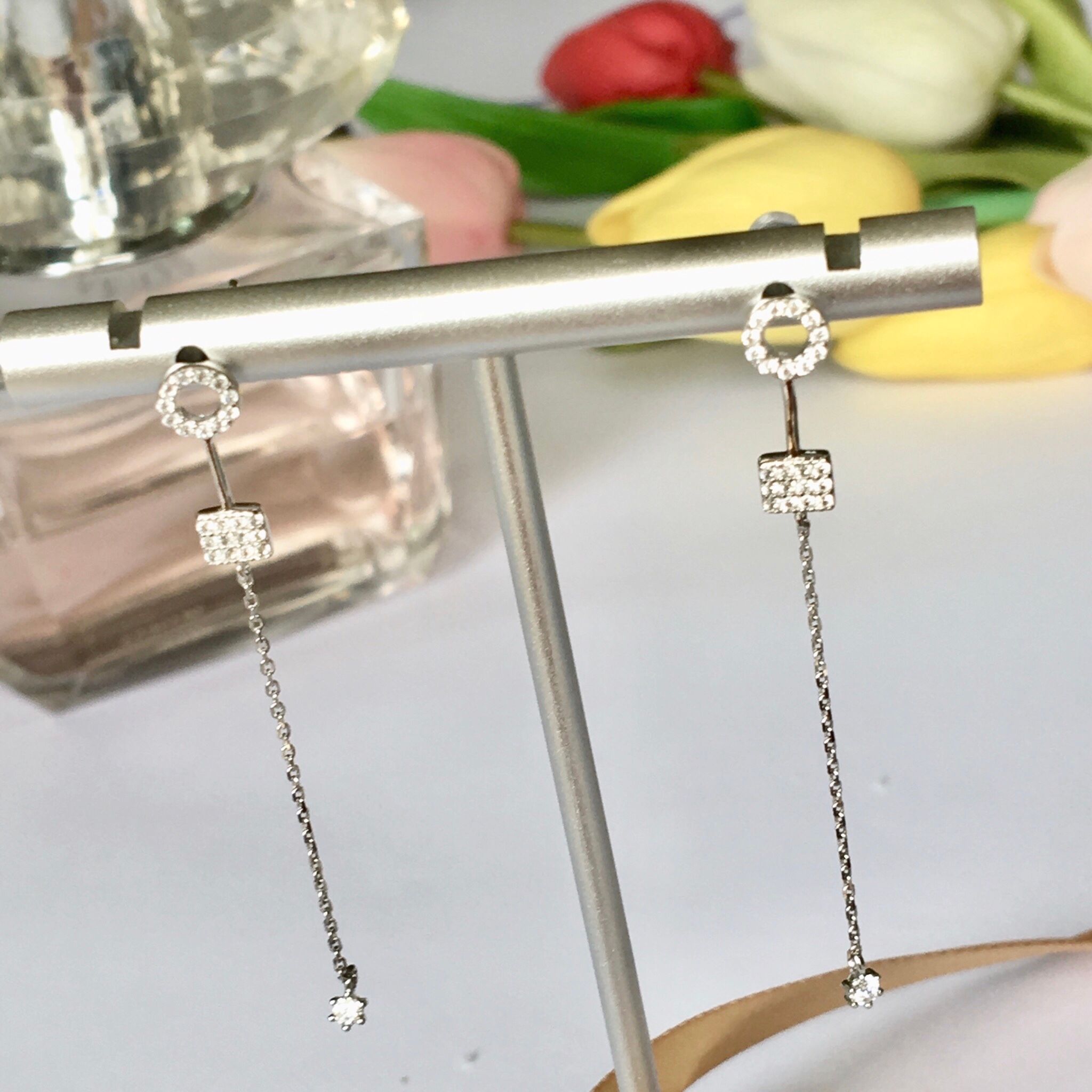 BÔNG TAI BẠC CAO CẤP - NGÔI SAO NHỎ PHA LÊ (AR)