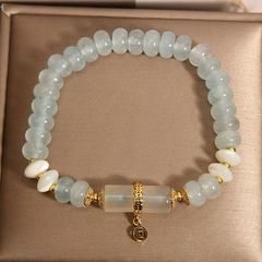 Vòng Tay Phong Thuỷ Cao Cấp - Đá Aquamarine Xanh & Thạch Anh Trắng Tự Nhiên