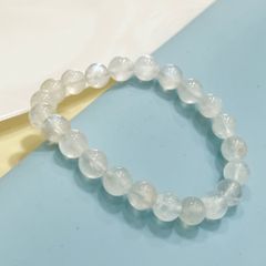 Vòng Tay Phong Thuỷ Cao Cấp - Đá Mặt Trăng Màu Trắng 8mm Tự Nhiên (AA)