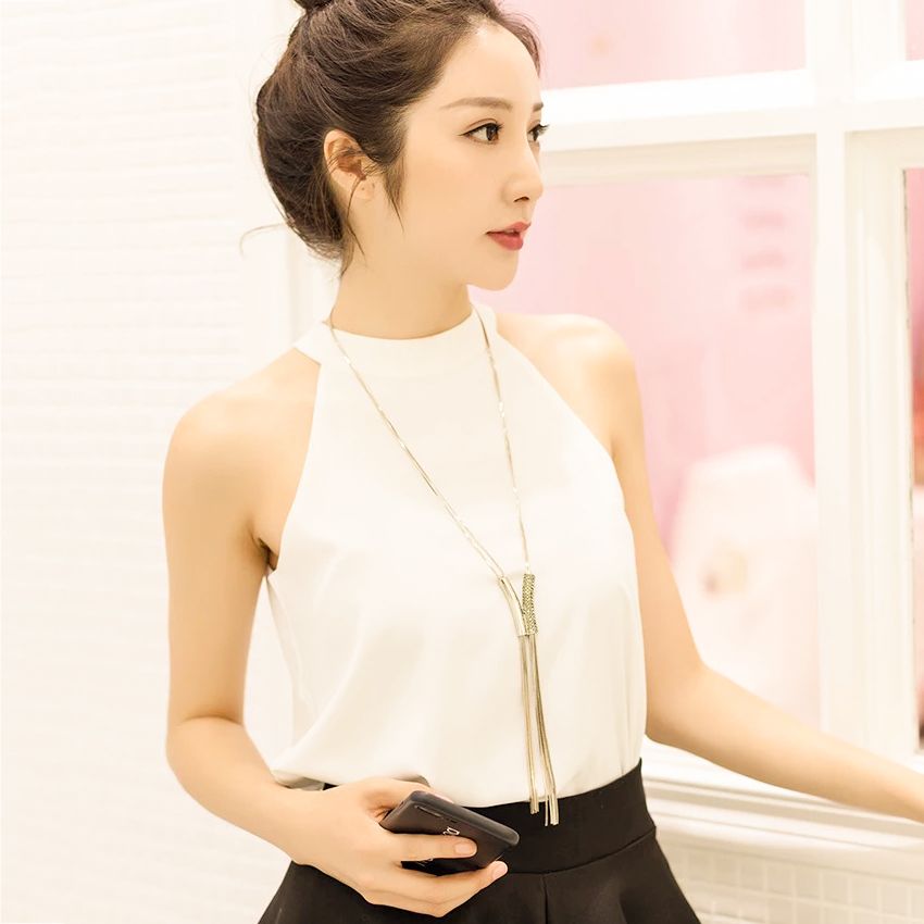 DÂY CHUYỀN DÀI - TUA TUA VÀNG ÁNH KIM PHA LÊ (AA)