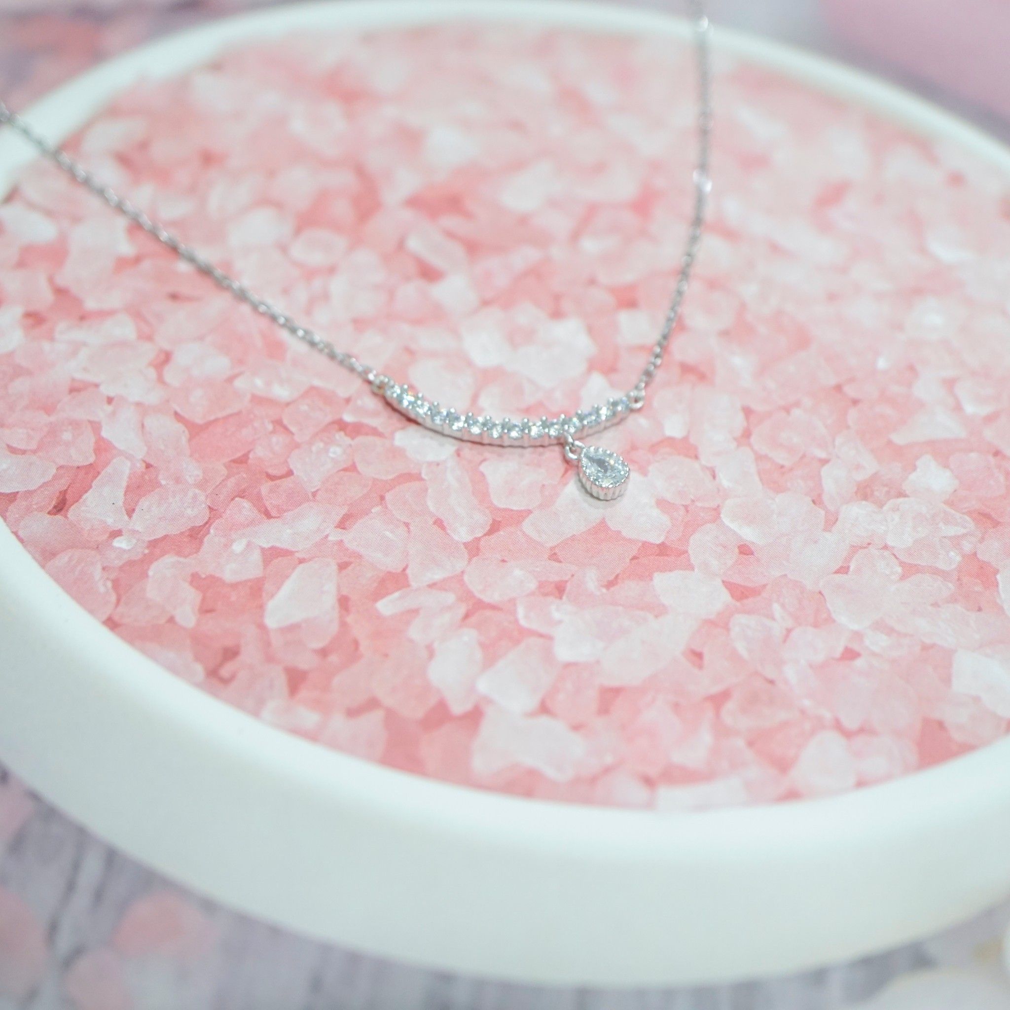 BỘ TRANG SỨC BẠC CAO CẤP - GIỌT NƯỚC PHA LÊ (AA)