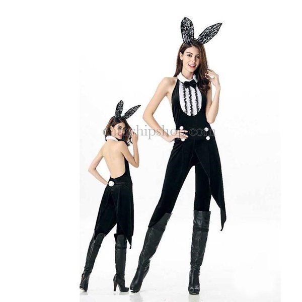  Trang phục hóa trang Halloween nữ bộ Playboy  tà áo dài 