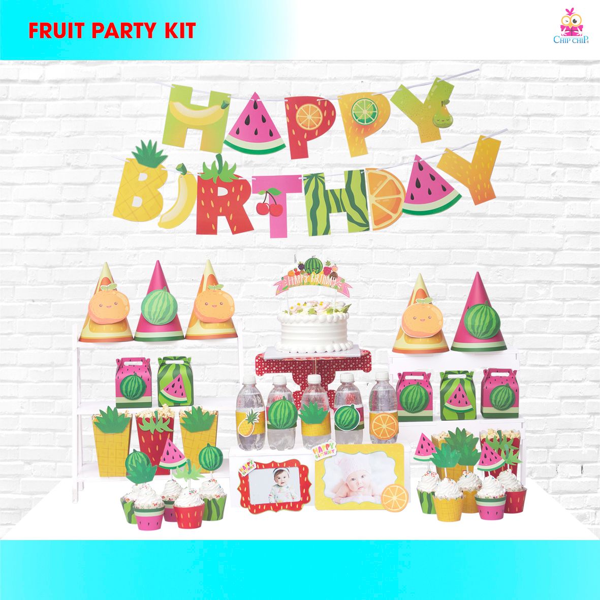  SET trang trí 3D FRUIT 