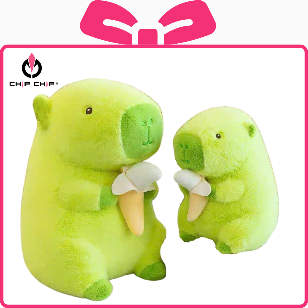 Gấu bông Capybara Xanh lá cầm chuối-ChipchipShop