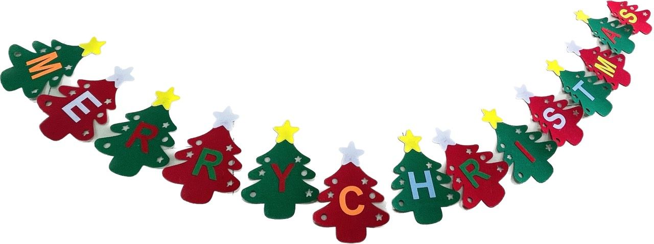 Dây Thông Noel Nỉ Chữ 055