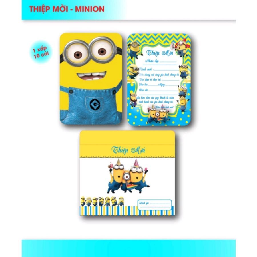  Thiệp Mời Minion 