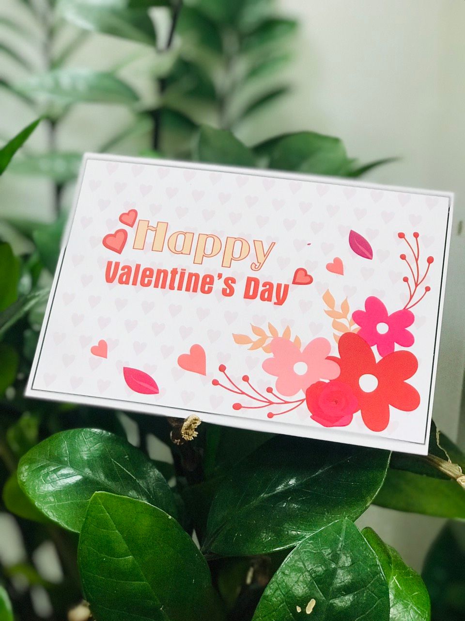  Thiệp Happy Valentine'S Day Bông Hoa Đỏ 