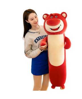 Gối Ôm Gấu Dâu Màu Hồng Tươi Size 100cm - Chipchipshop