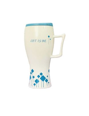 Ly Sứ Cao Dạng Cúp Màu Xanh Chữ LET IS BE - Chipchipshop