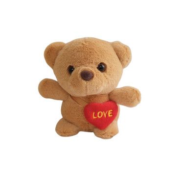 Móc Khóa Thú Bông Gấu Nâu Đeo Túi LOVE - Chipchipshop