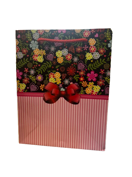 Túi Giấy Hoa Nơ Sọc Màu Size 18x23x8cm - Chipchipshop