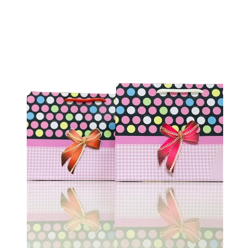 Túi Giấy Chấm Bi Màu Sặc Sỡ Size 18x23x10cm - Chipchipshop