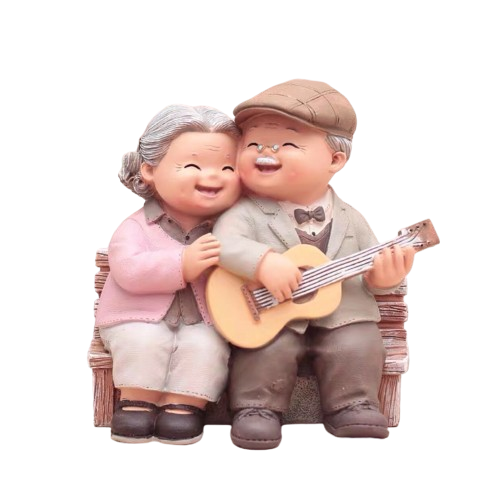 Tượng Ông Bà Ngồi Đàn W1041 - 9 - Chipchipshop