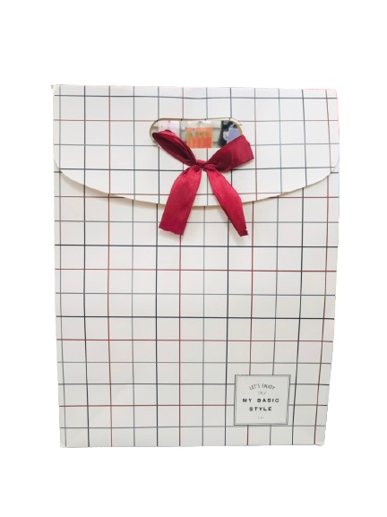 Túi Giấy Dán MY BASIC STYLE Ô Vuông Size 37x28x15cm - Chipchipshop