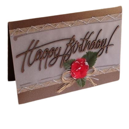 Thiệp HappyBirthday Hoa Cúc Áo Chữ Ngang - Chipchipshop