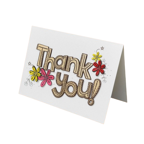 Thiệp ThankYou 4 Bông Hoa - Chipchipshop