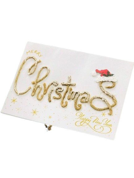 Thiệp Merry Christmas Đội Nón Len Đỏ - Chipchipshop