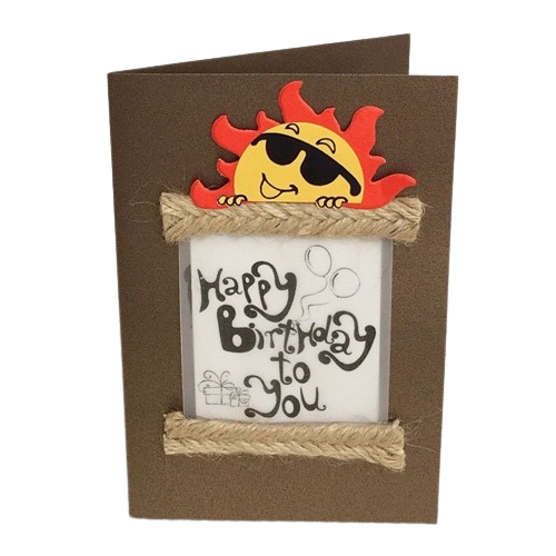 Thiệp HappyBirthdayToYou Mặt Trời Đeo Kính Đen - Chipchipshop